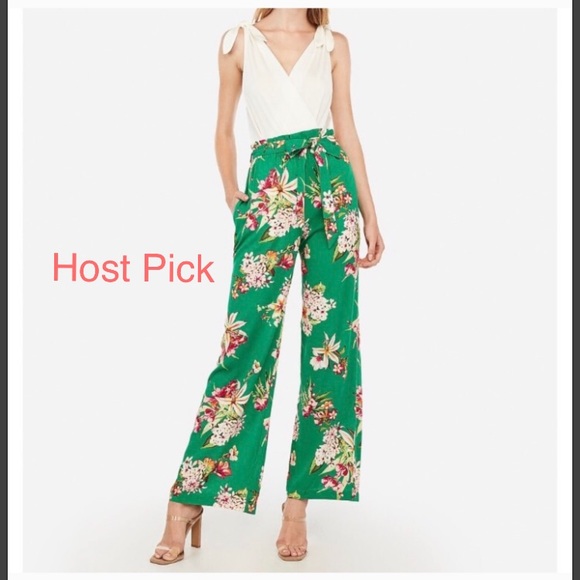 Express Pants - NWT Express floral extreme high rise pants